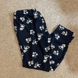 Silky floral pants